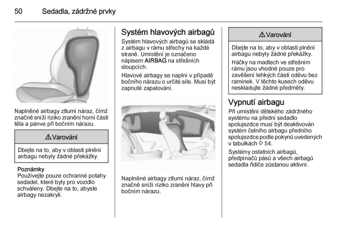 Opel Corsa E navod k obsludze / page 52