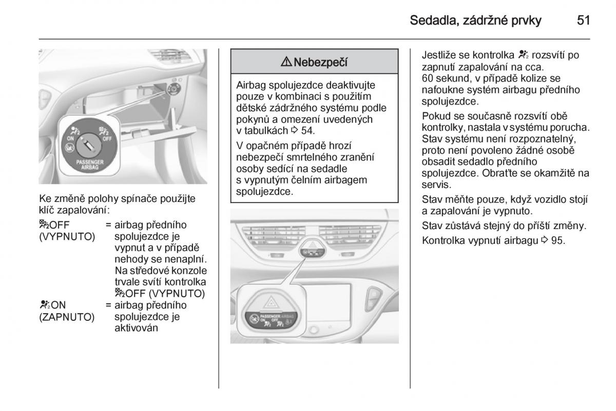 Opel Corsa E navod k obsludze / page 53