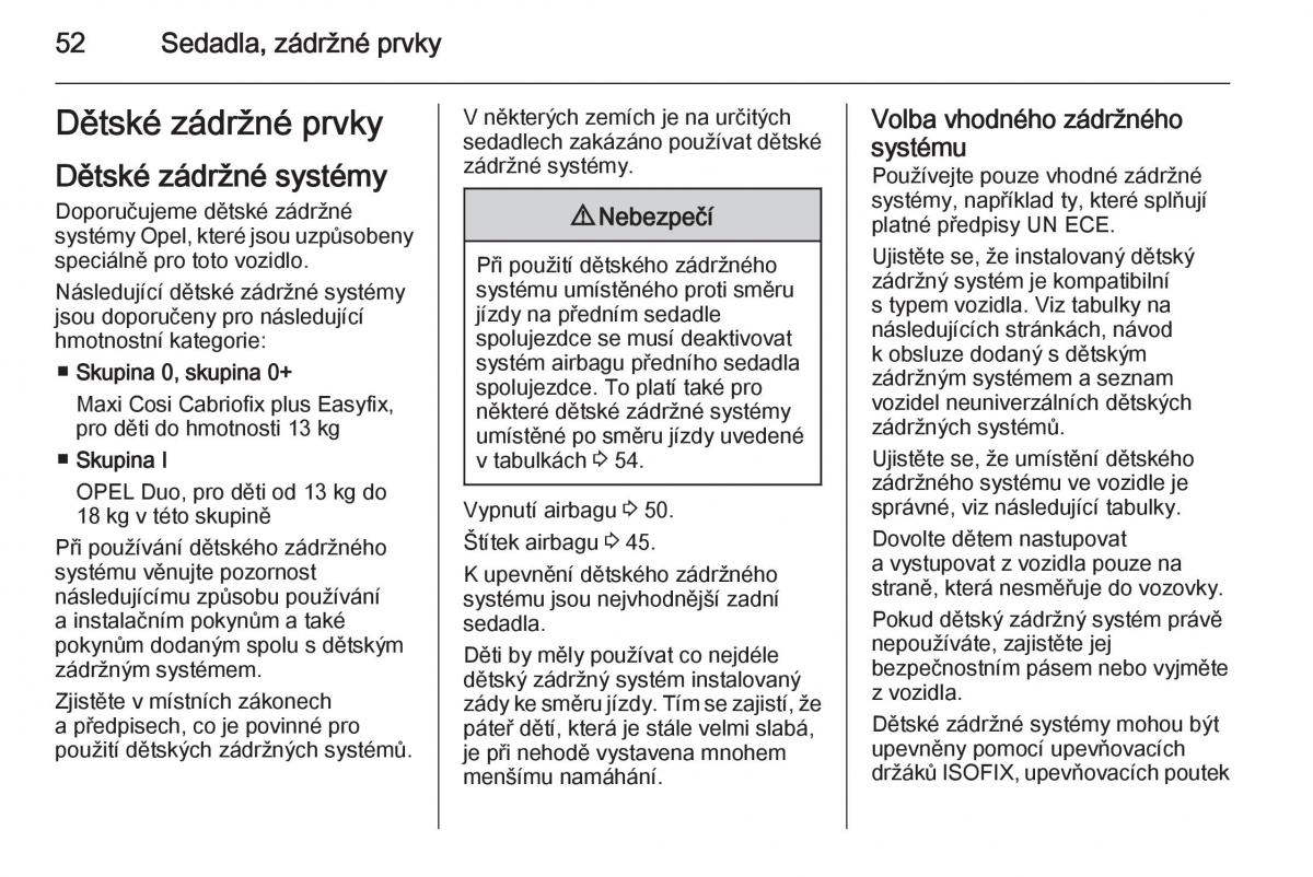 Opel Corsa E navod k obsludze / page 54