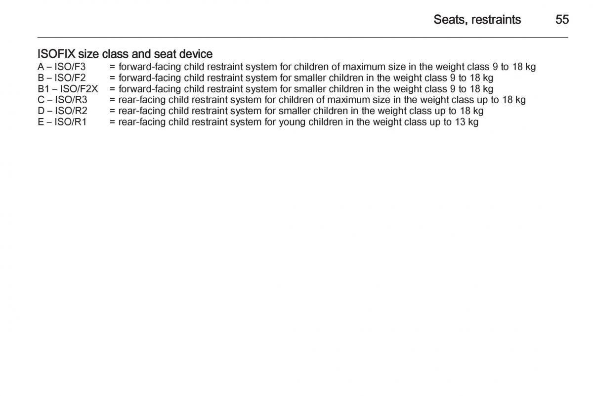 Opel Corsa E owners manual / page 57