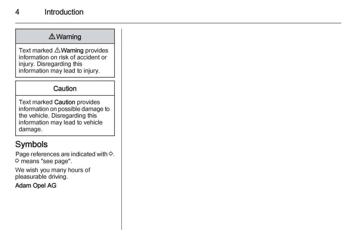 Opel Corsa E owners manual / page 6