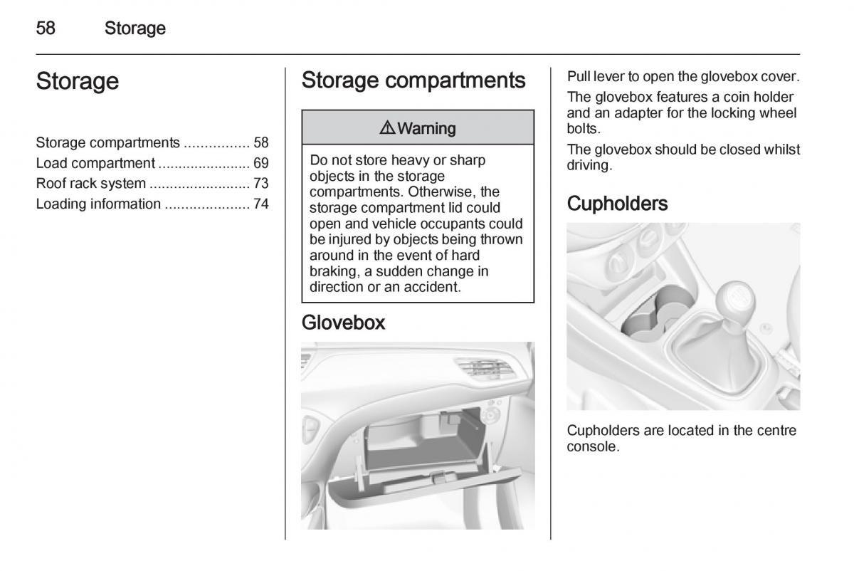 Opel Corsa E owners manual / page 60