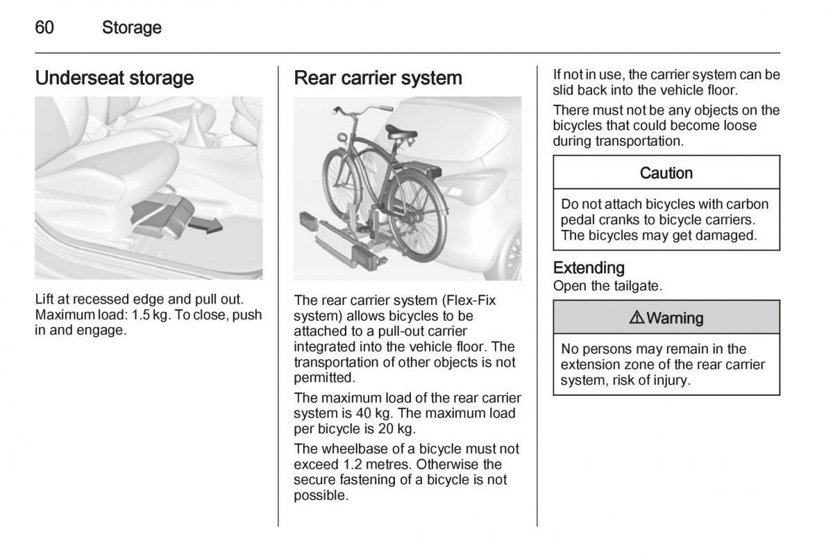 Opel Corsa E owners manual / page 62