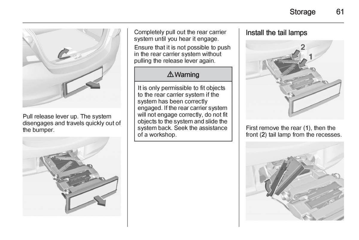 Opel Corsa E owners manual / page 63