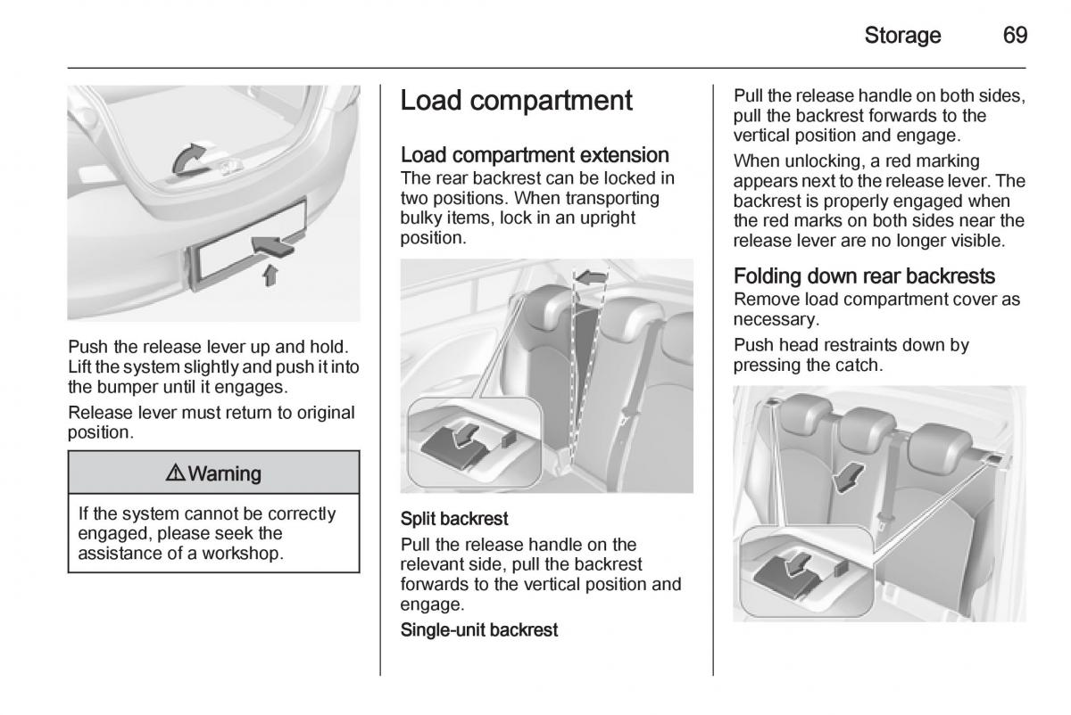 Opel Corsa E owners manual / page 71