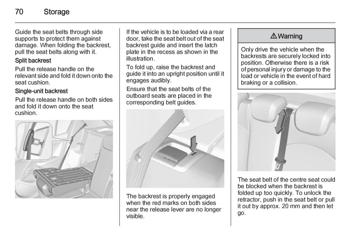 Opel Corsa E owners manual / page 72