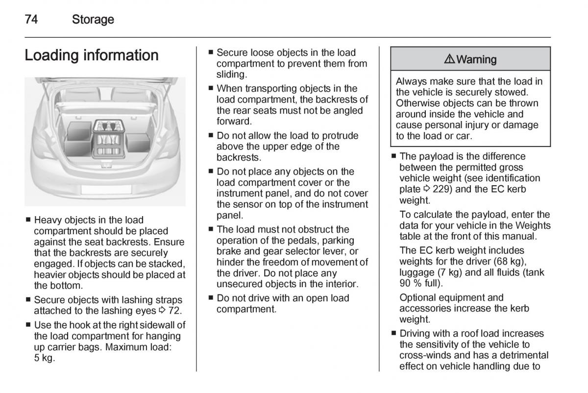 Opel Corsa E owners manual / page 76