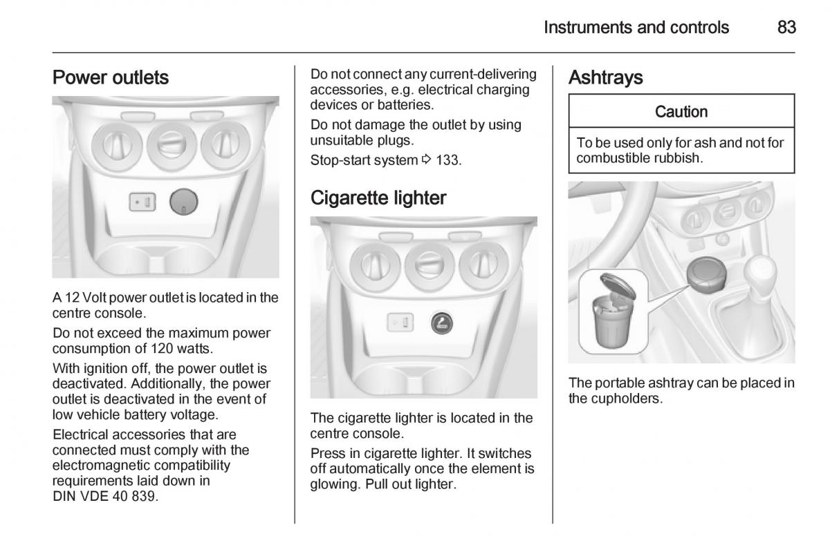 Opel Corsa E owners manual / page 85