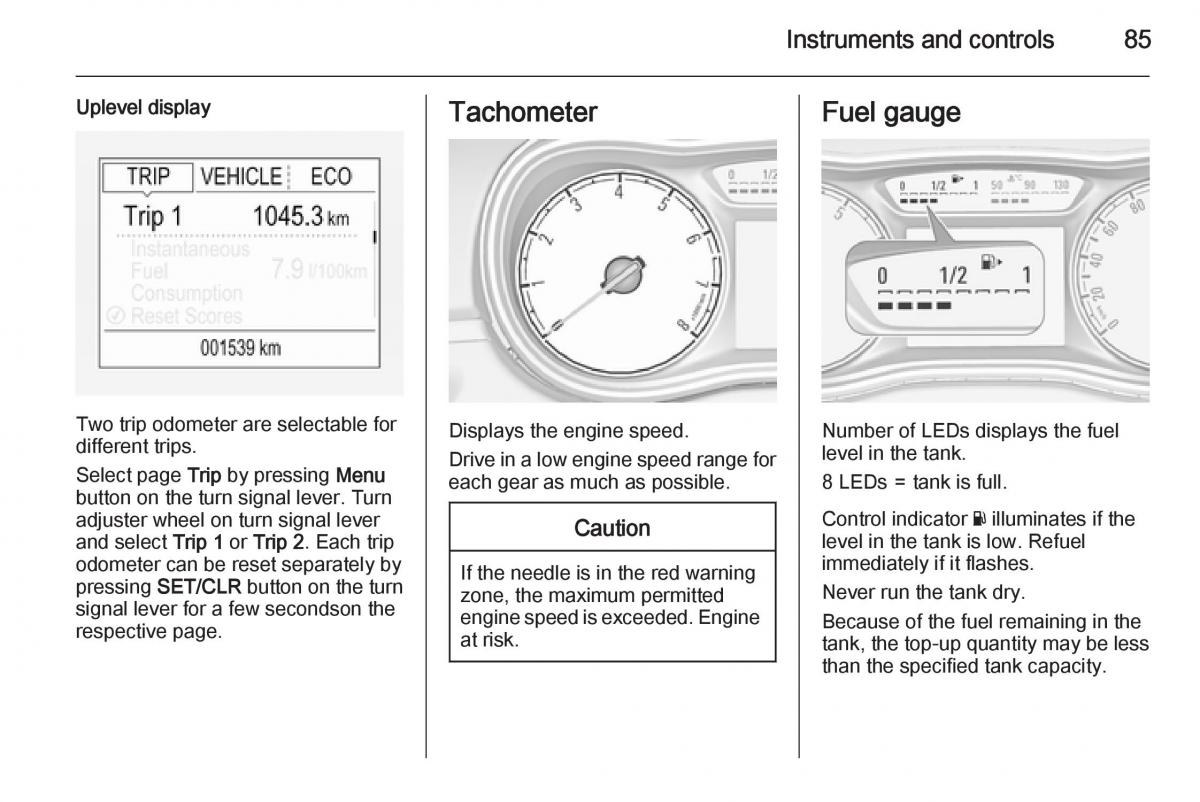 Opel Corsa E owners manual / page 87