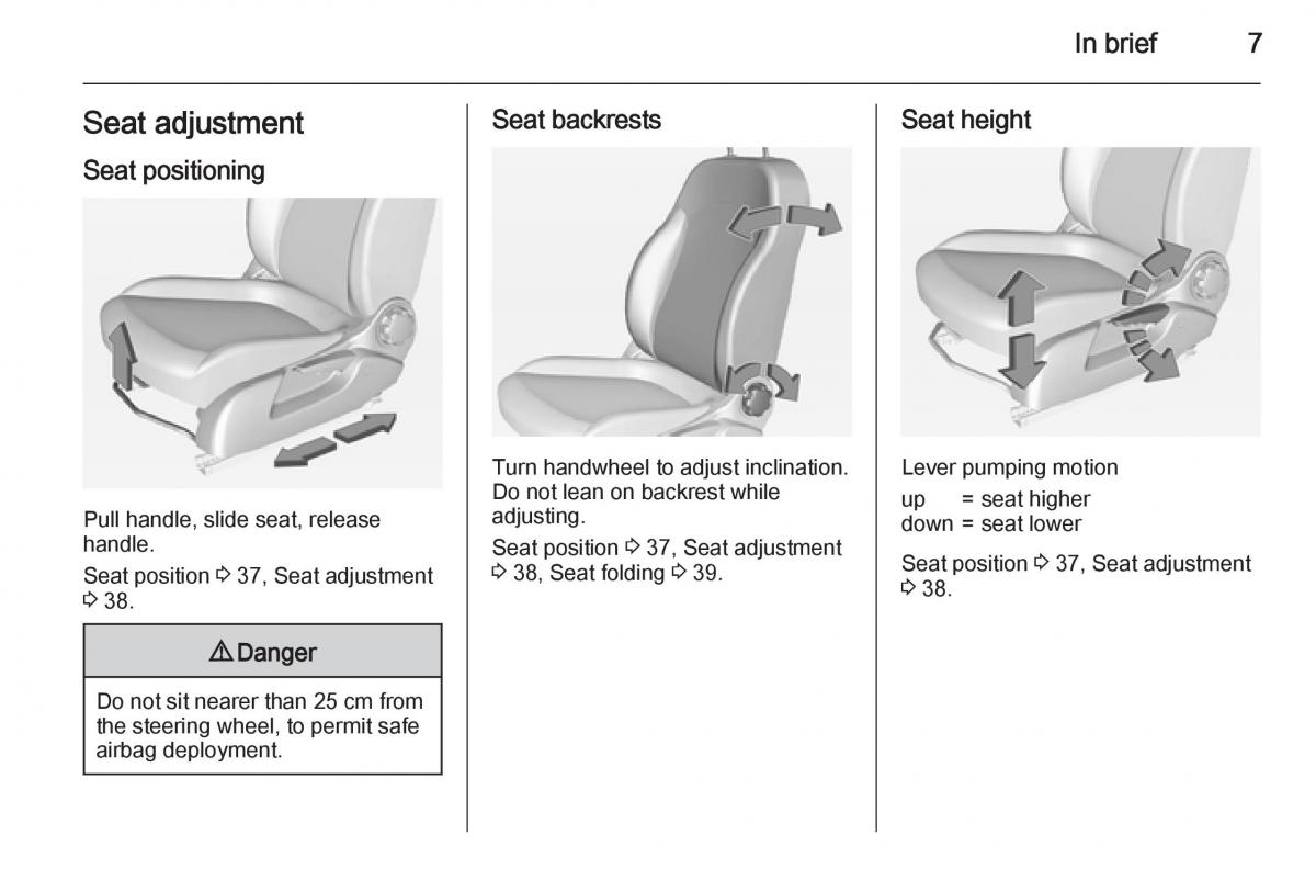 Opel Corsa E owners manual / page 9