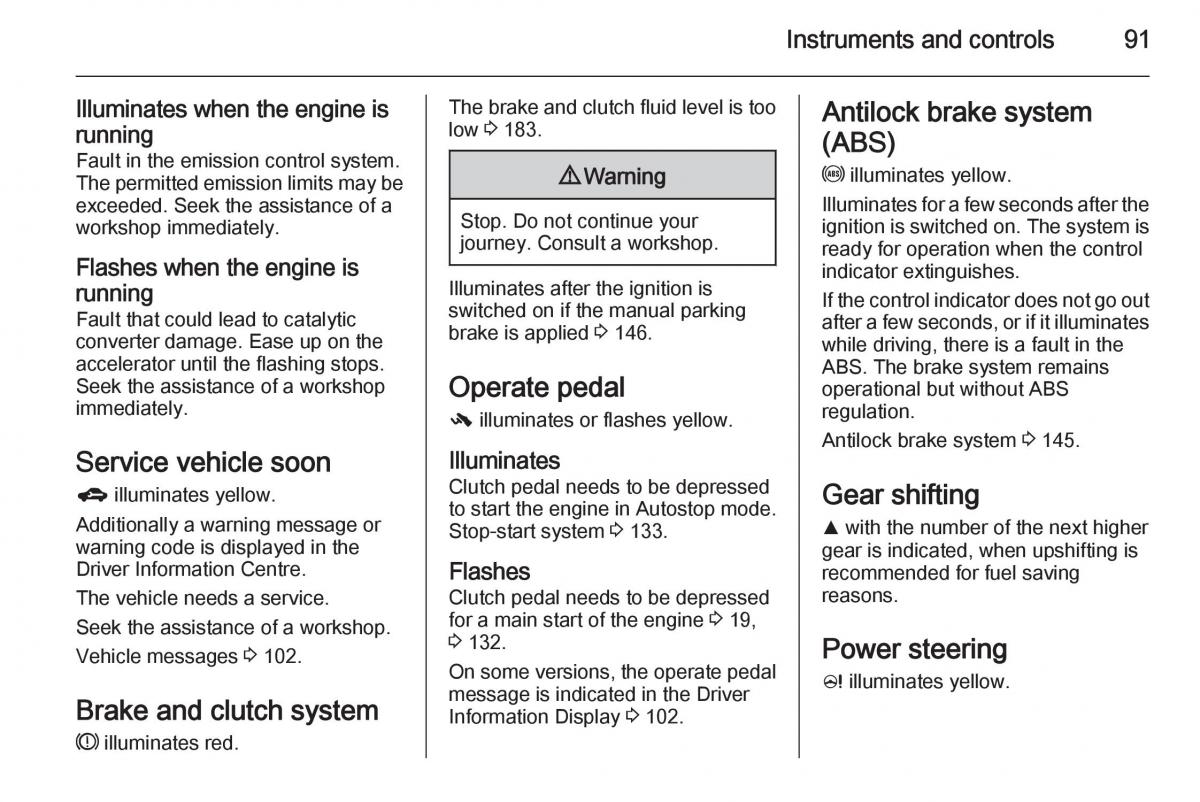 Opel Corsa E owners manual / page 93