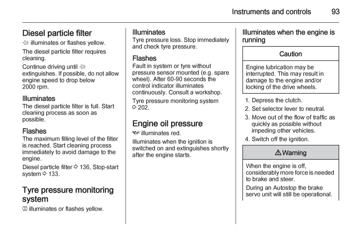 Opel Corsa E owners manual / page 95