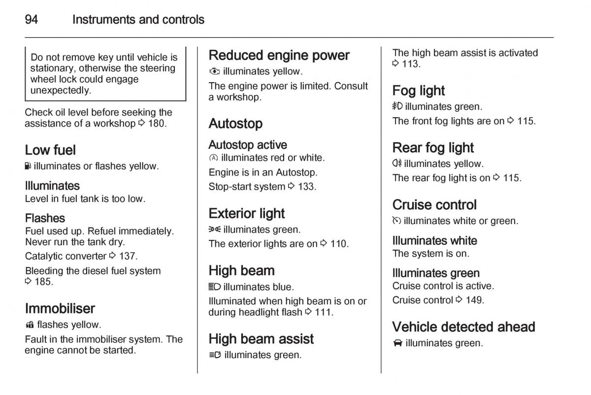 Opel Corsa E owners manual / page 96