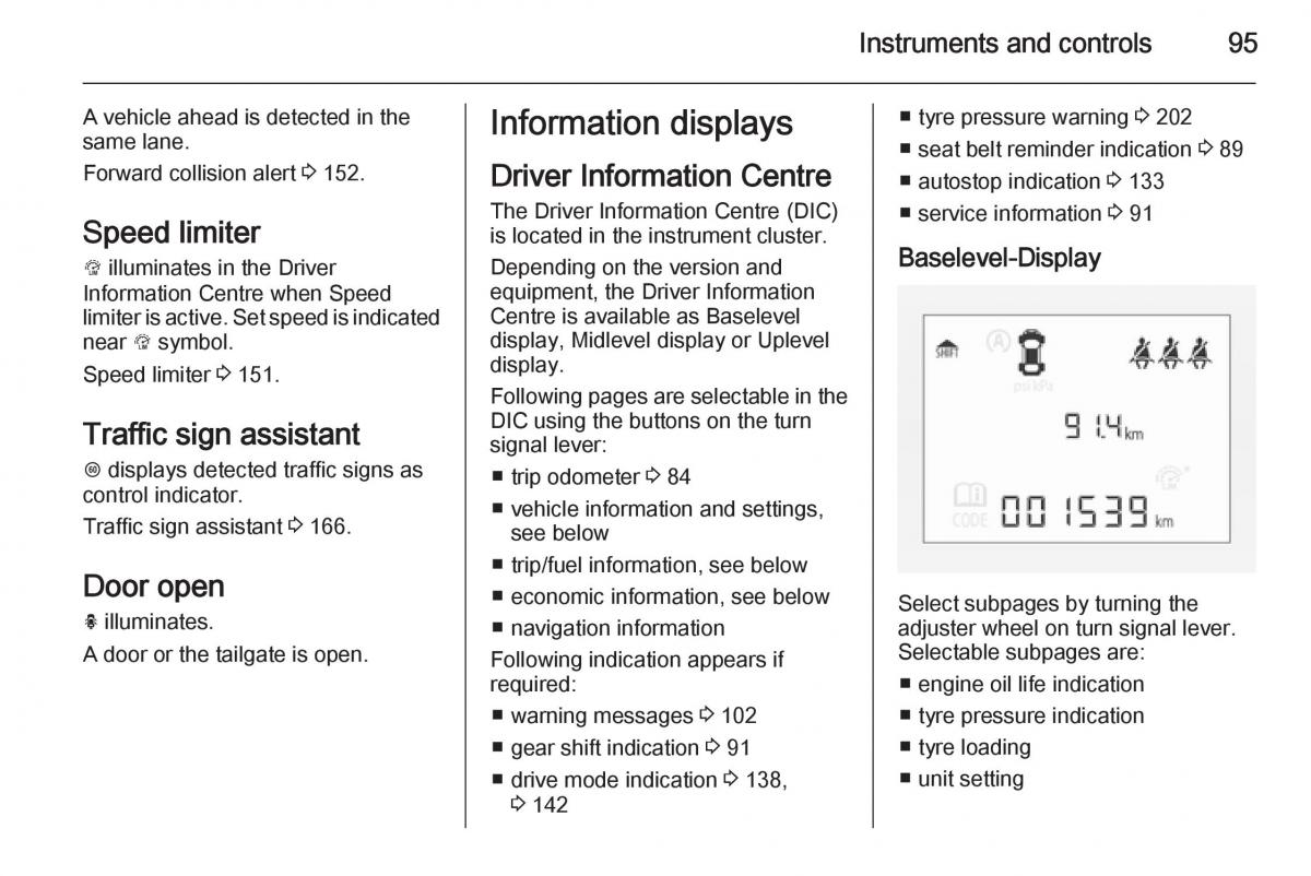 Opel Corsa E owners manual / page 97