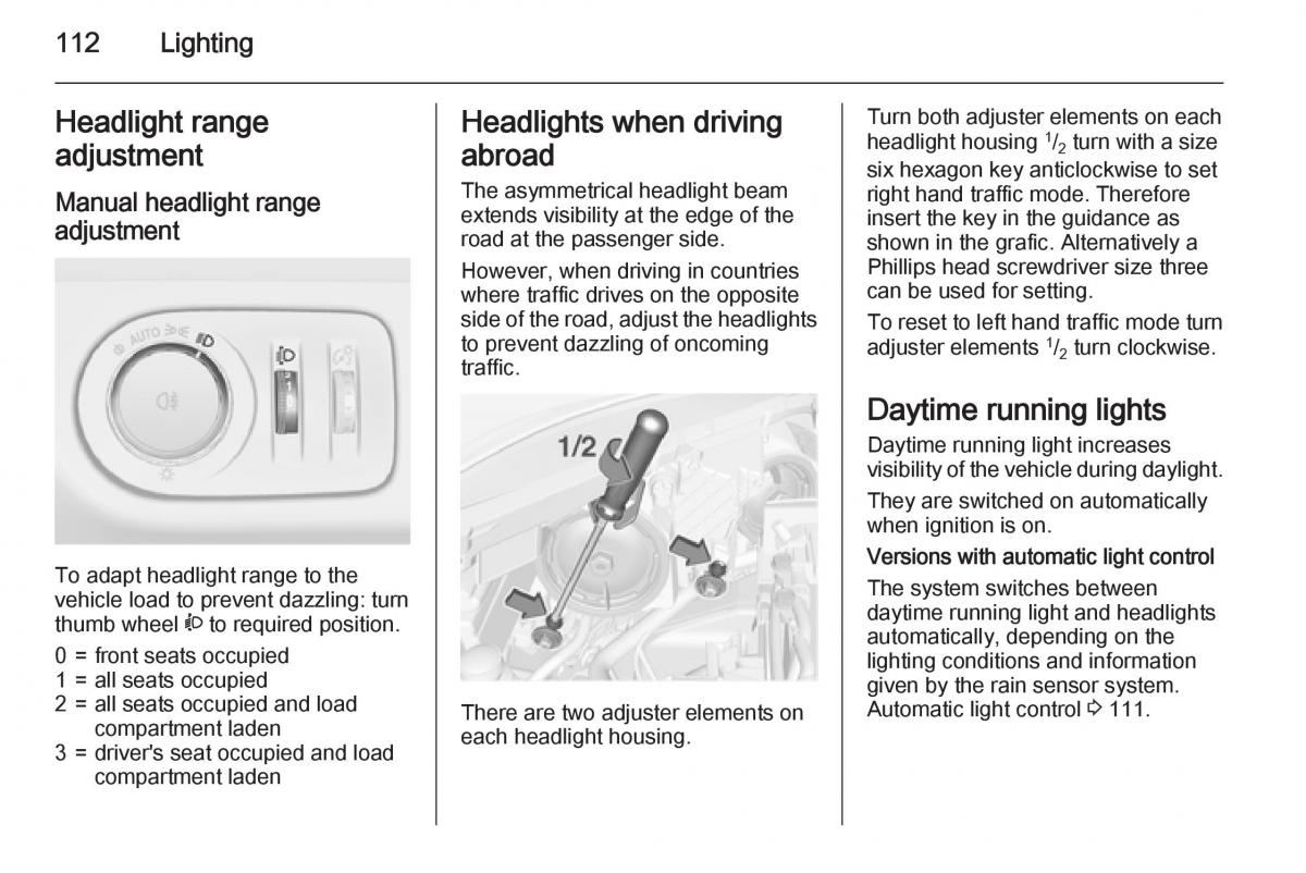 Opel Corsa E owners manual / page 114