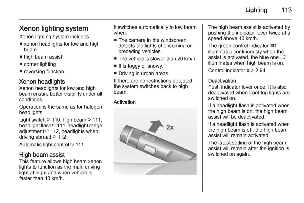 Opel Corsa E owners manual / page 115