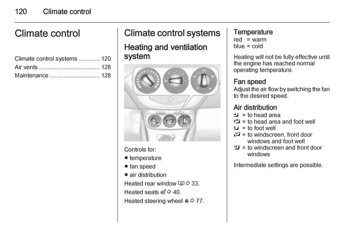 Opel Corsa E owners manual / page 122