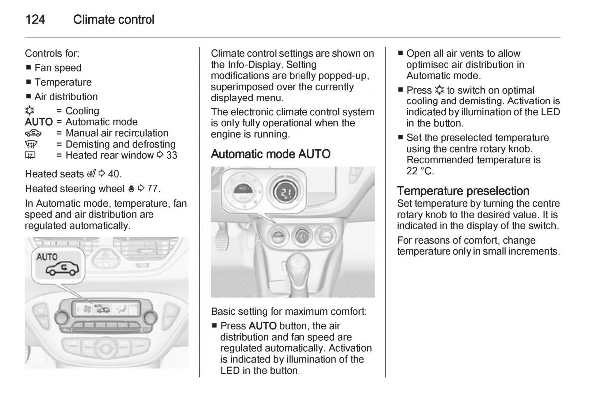 Opel Corsa E owners manual / page 126