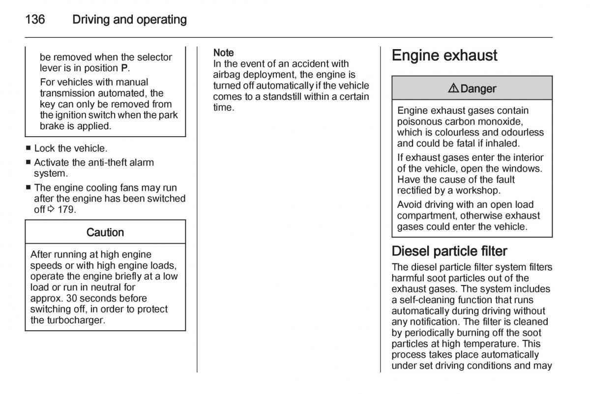 Opel Corsa E owners manual / page 138