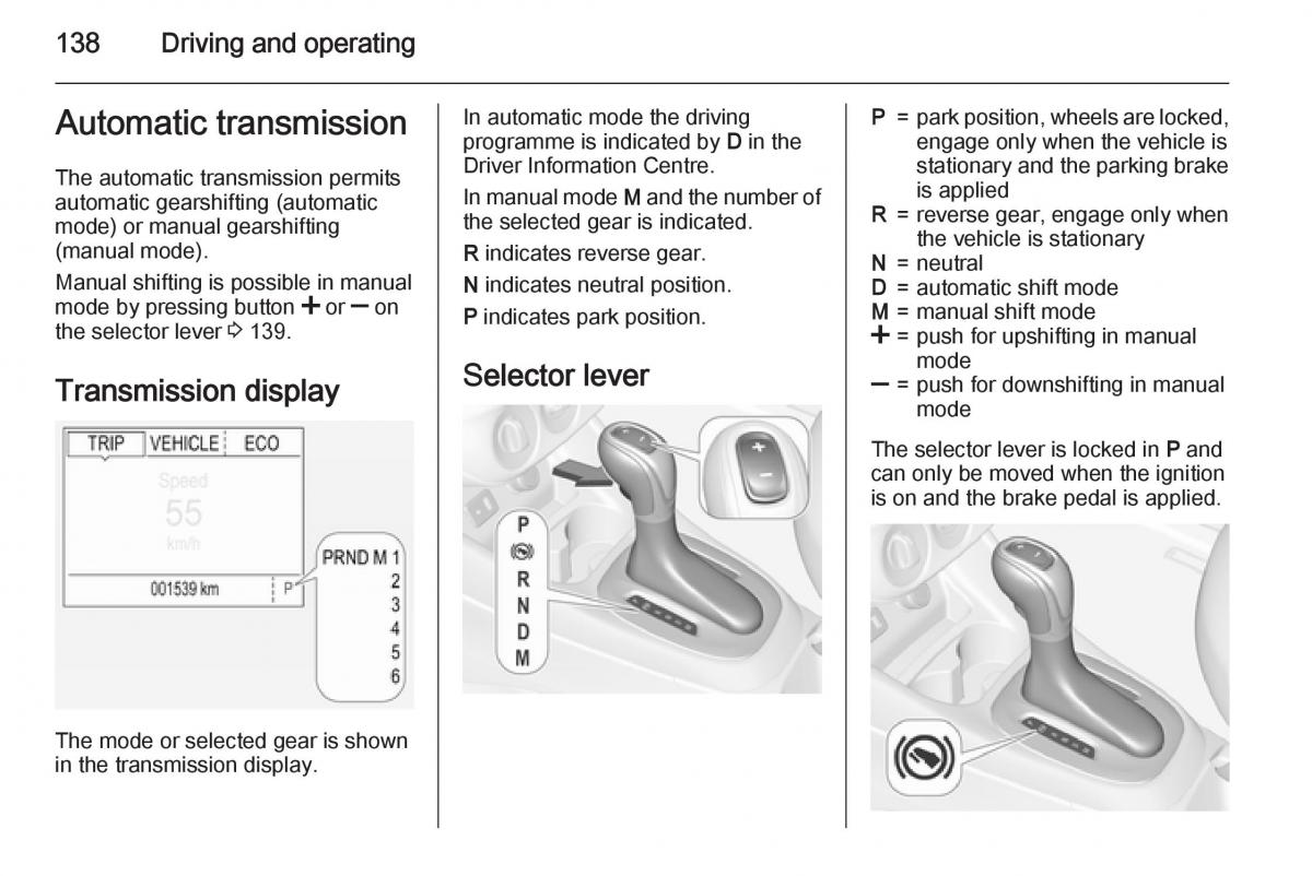 Opel Corsa E owners manual / page 140