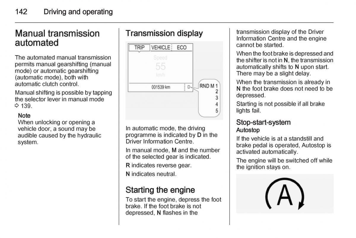 Opel Corsa E owners manual / page 144