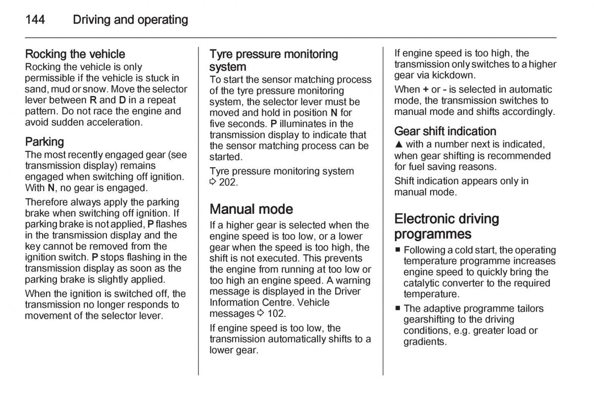 Opel Corsa E owners manual / page 146