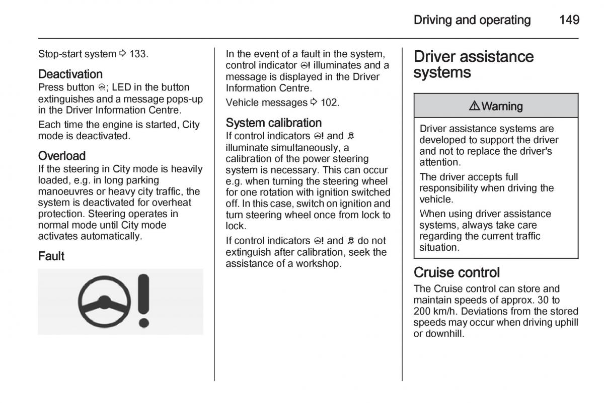 Opel Corsa E owners manual / page 151