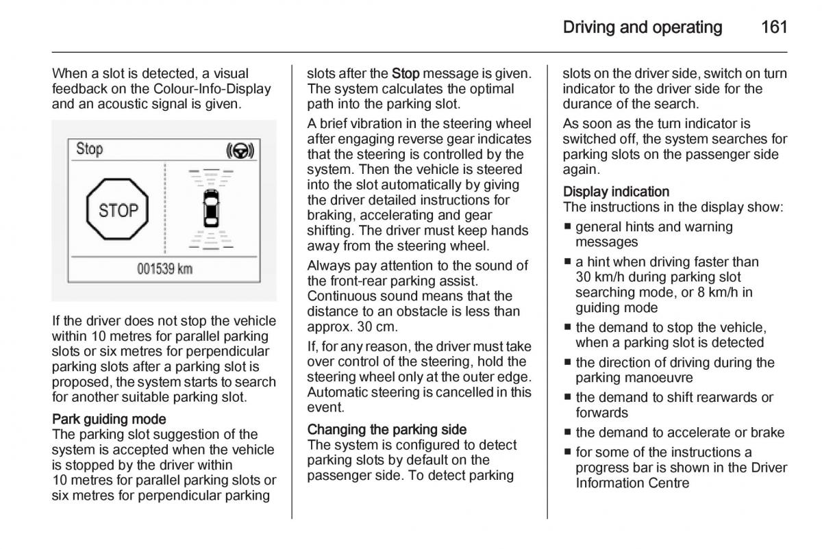 Opel Corsa E owners manual / page 163