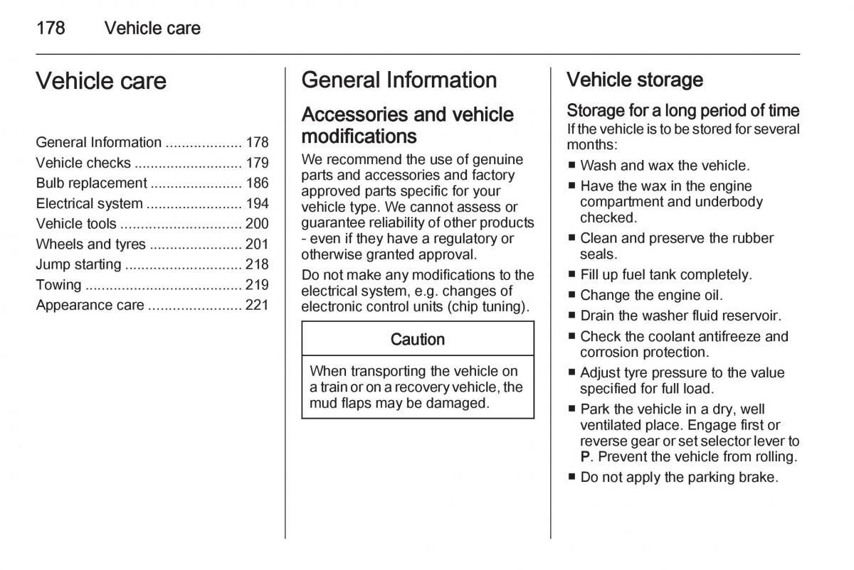 Opel Corsa E owners manual / page 180