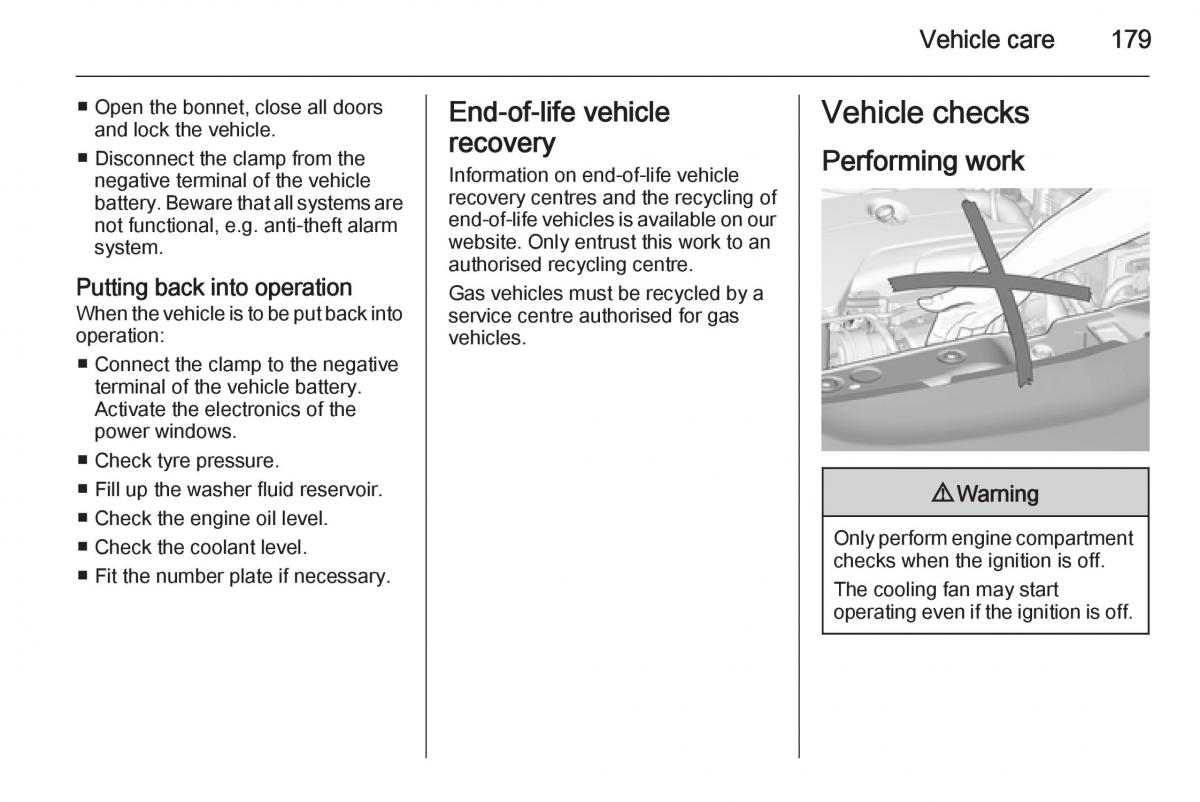 Opel Corsa E owners manual / page 181