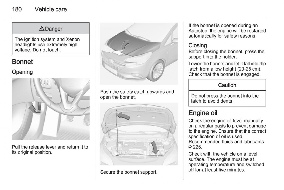 Opel Corsa E owners manual / page 182