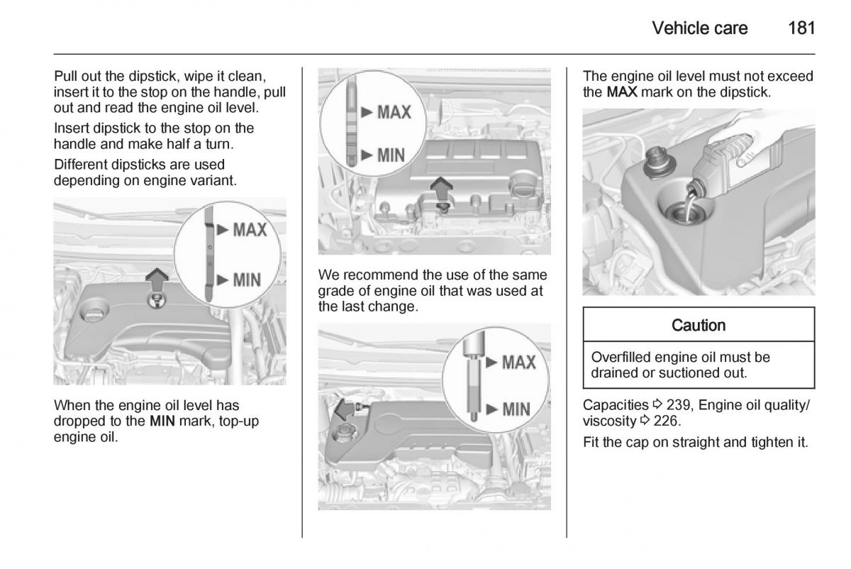 Opel Corsa E owners manual / page 183