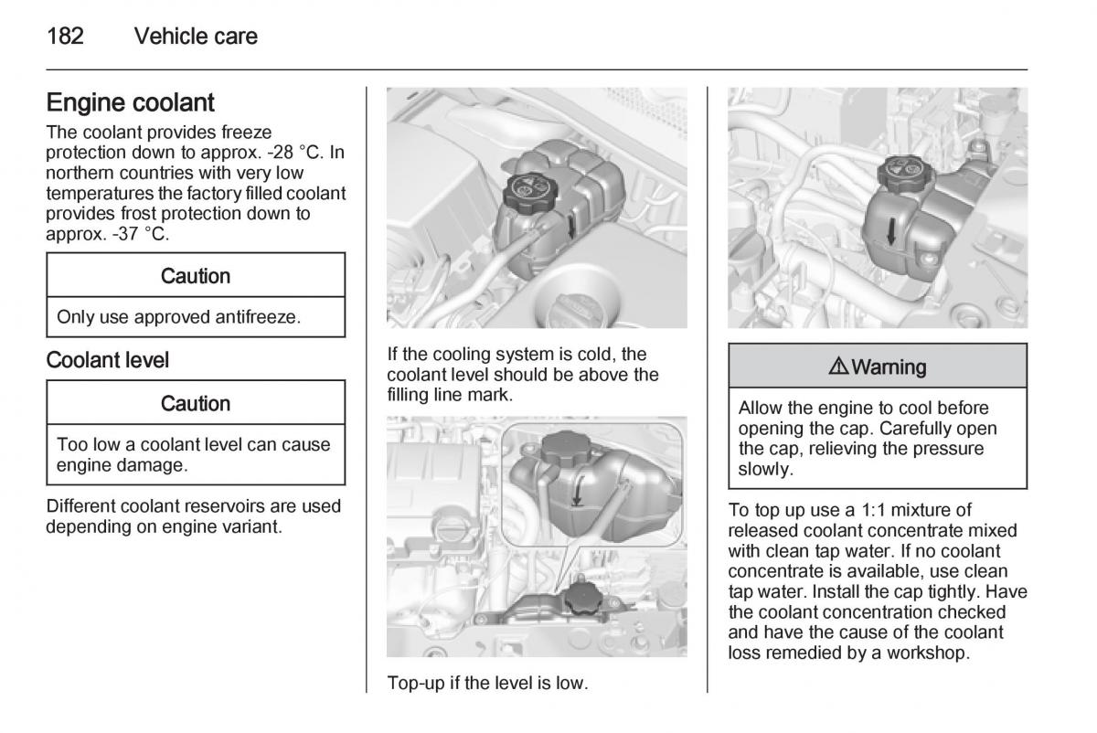 Opel Corsa E owners manual / page 184