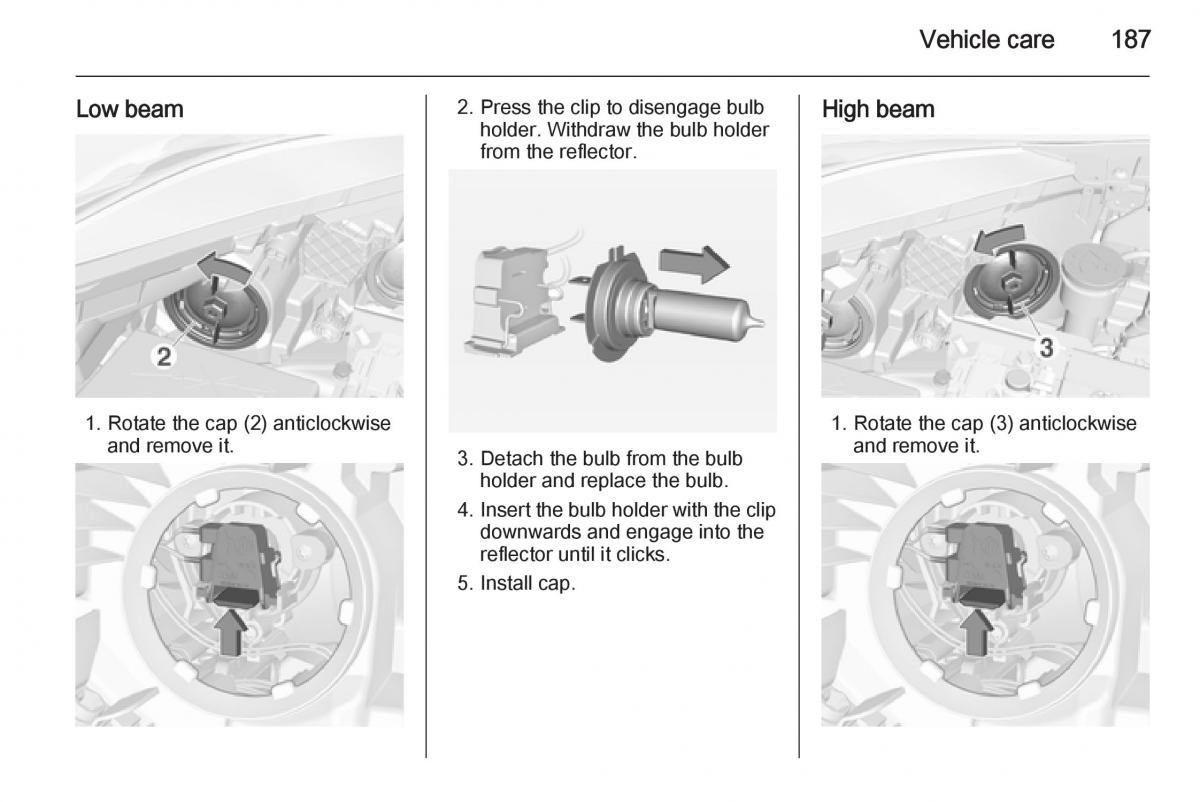 Opel Corsa E owners manual / page 189