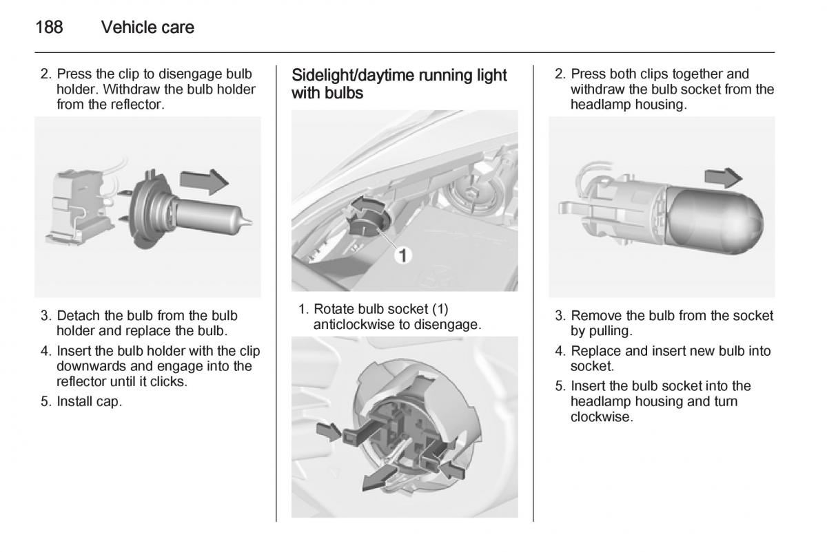 Opel Corsa E owners manual / page 190