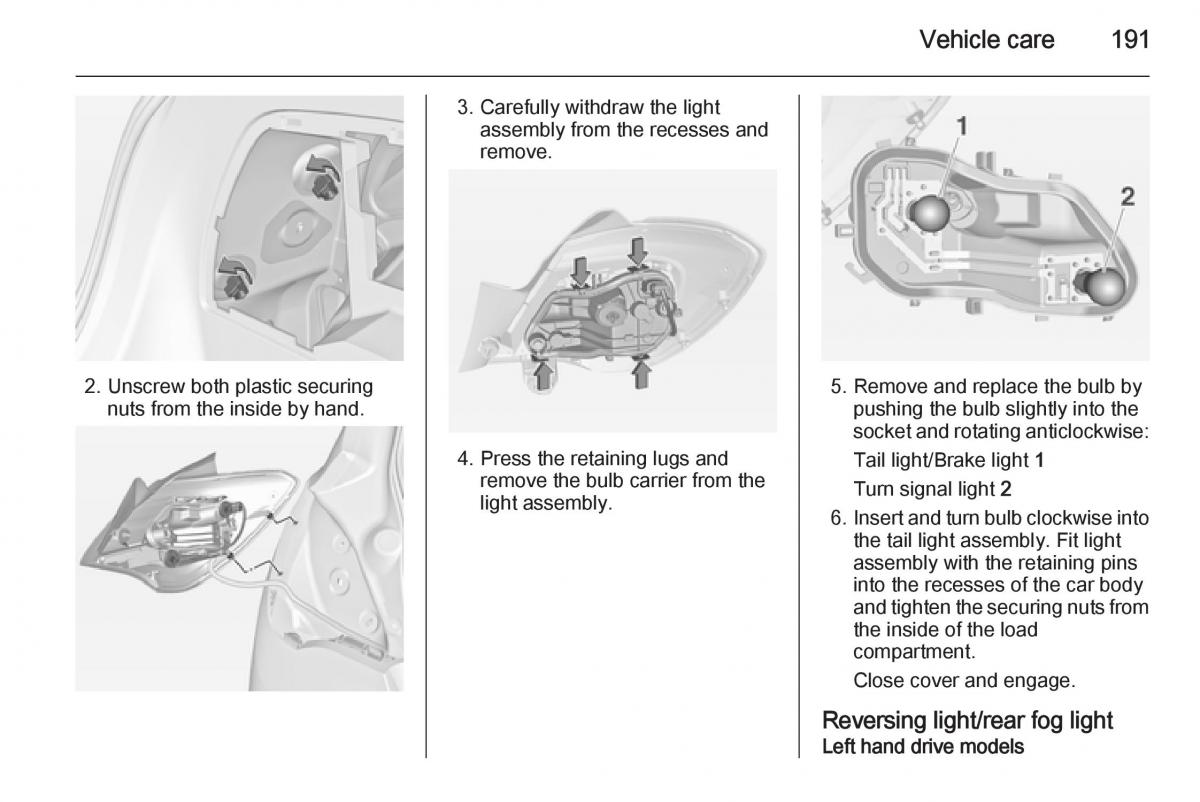 Opel Corsa E owners manual / page 193