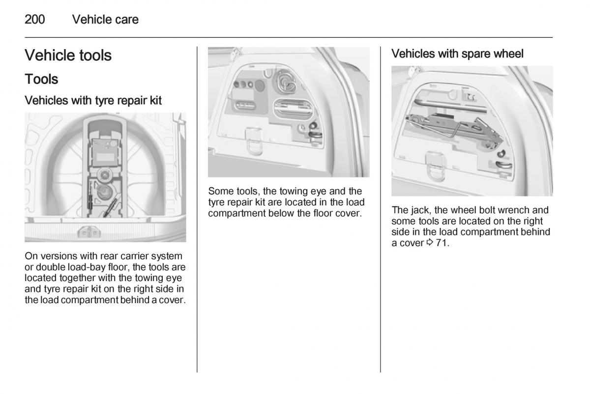 Opel Corsa E owners manual / page 202