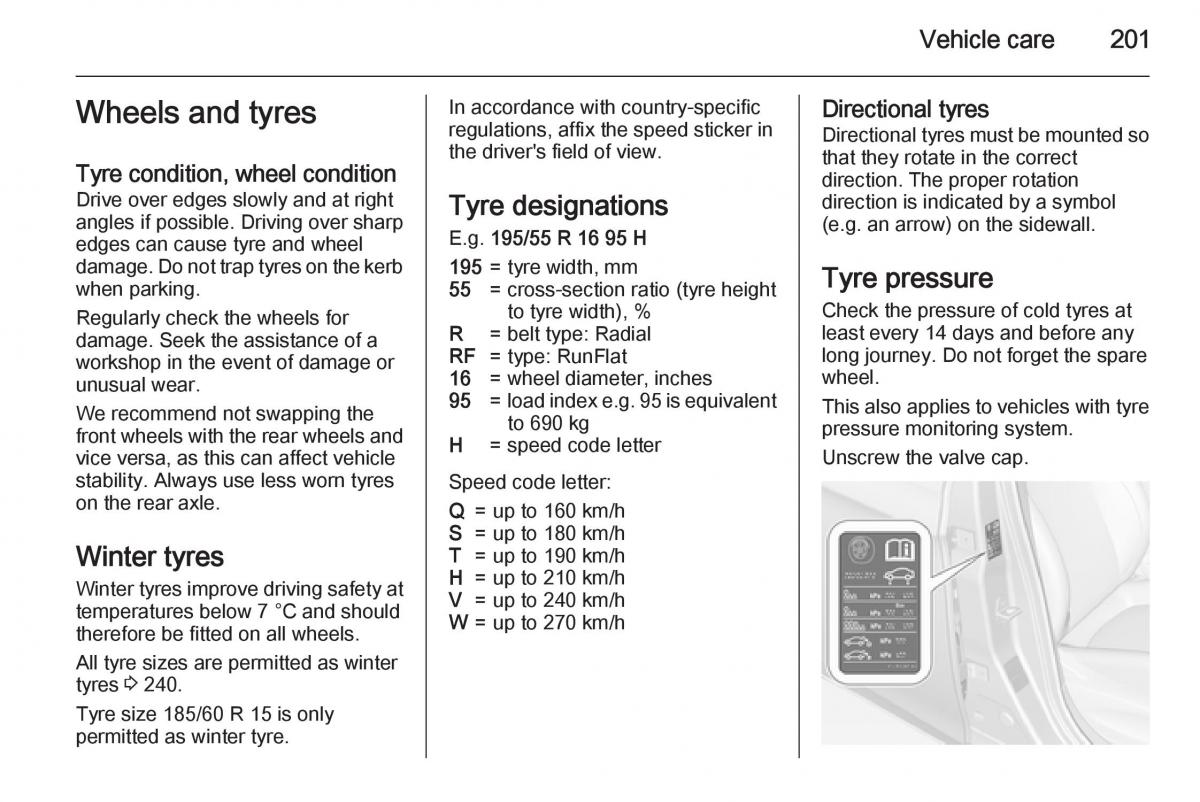 Opel Corsa E owners manual / page 203