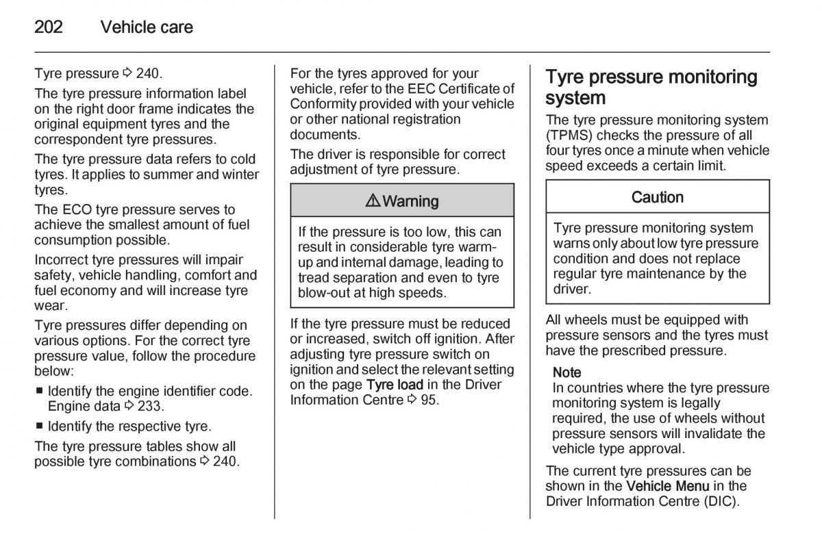 Opel Corsa E owners manual / page 204