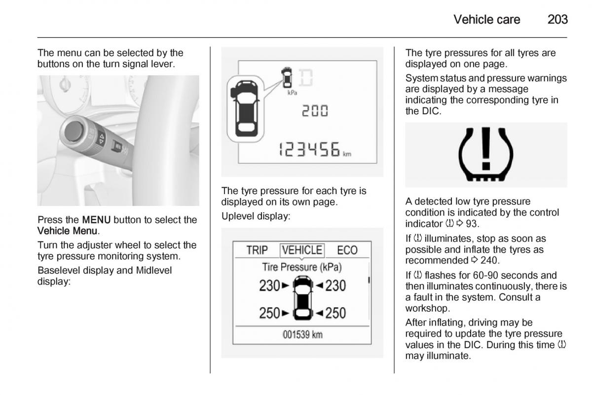 Opel Corsa E owners manual / page 205