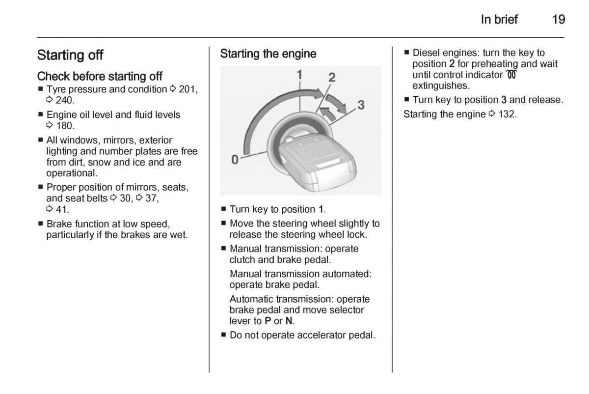 Opel Corsa E owners manual / page 21