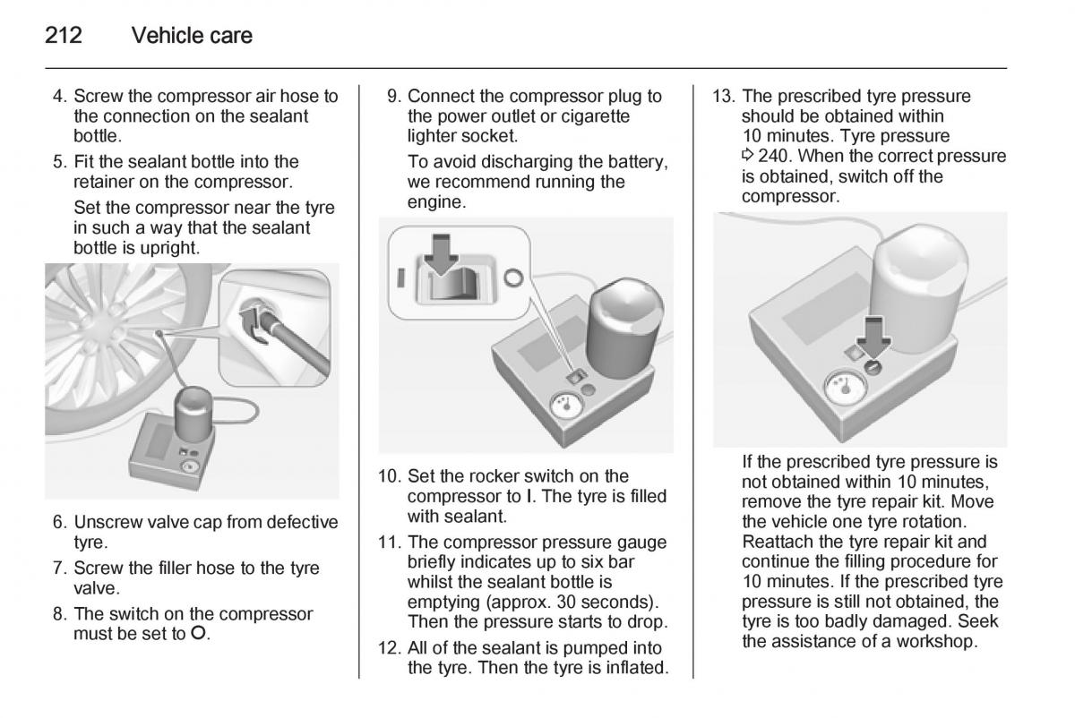 Opel Corsa E owners manual / page 214