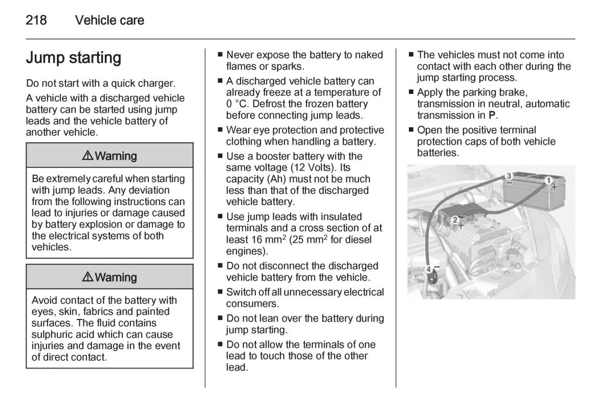 Opel Corsa E owners manual / page 220