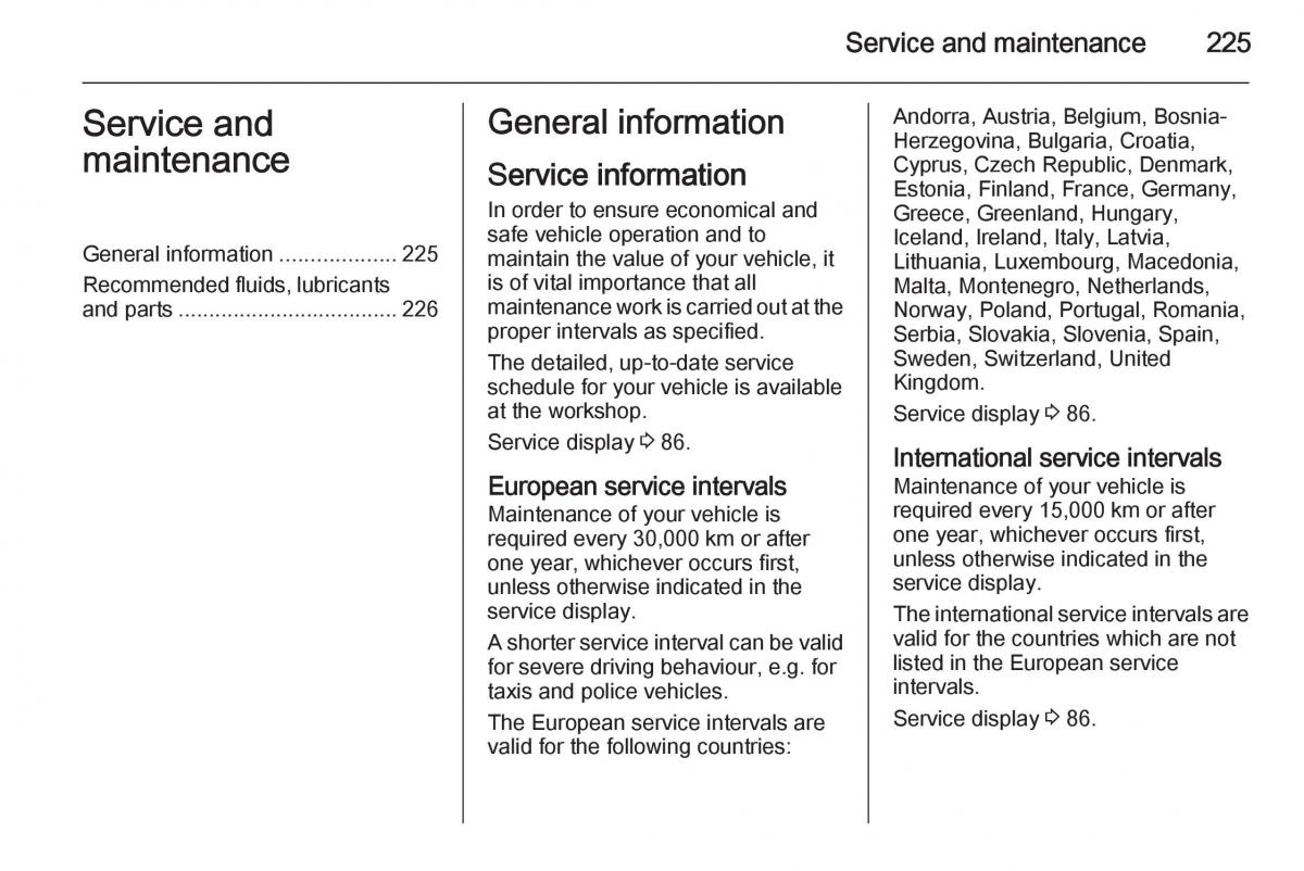 Opel Corsa E owners manual / page 227