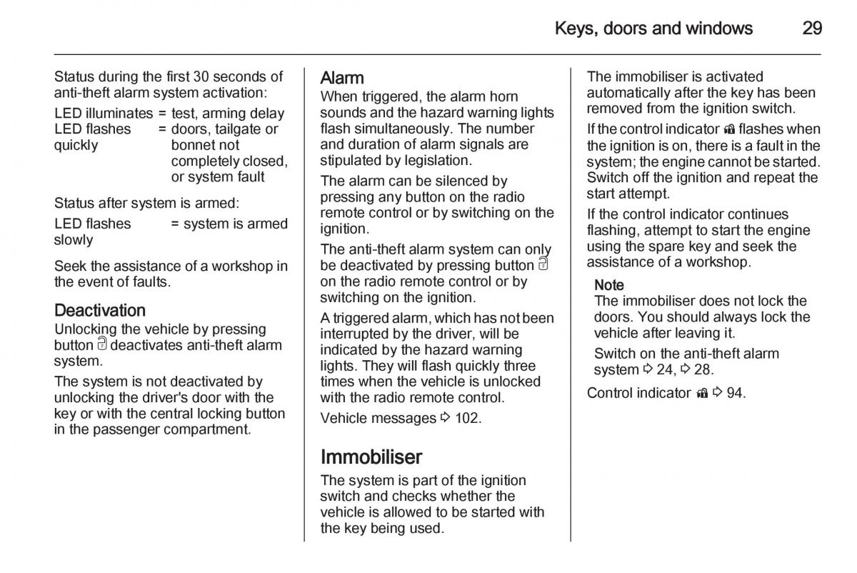 Opel Corsa E owners manual / page 31