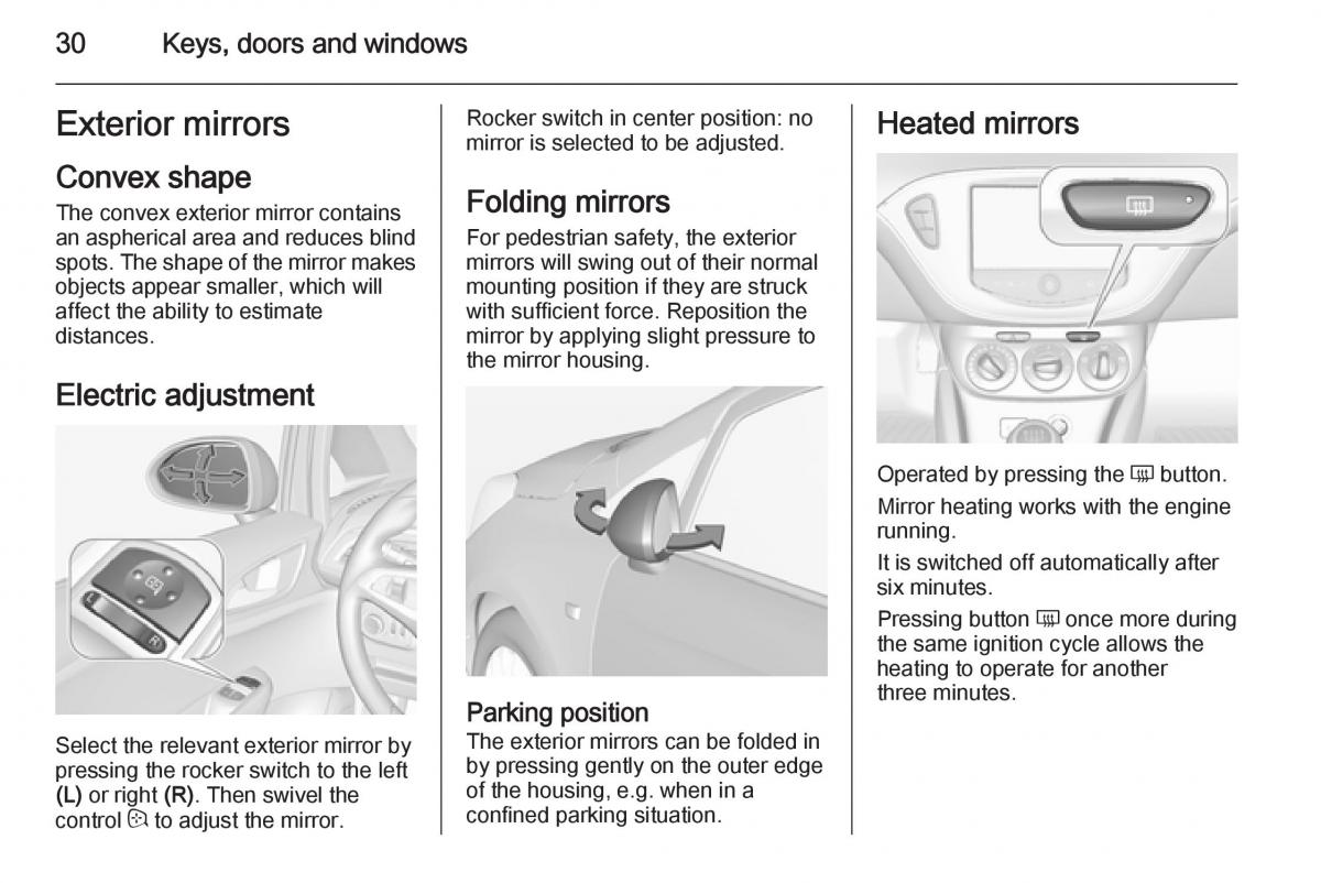 Opel Corsa E owners manual / page 32