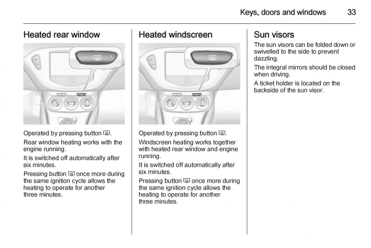 Opel Corsa E owners manual / page 35