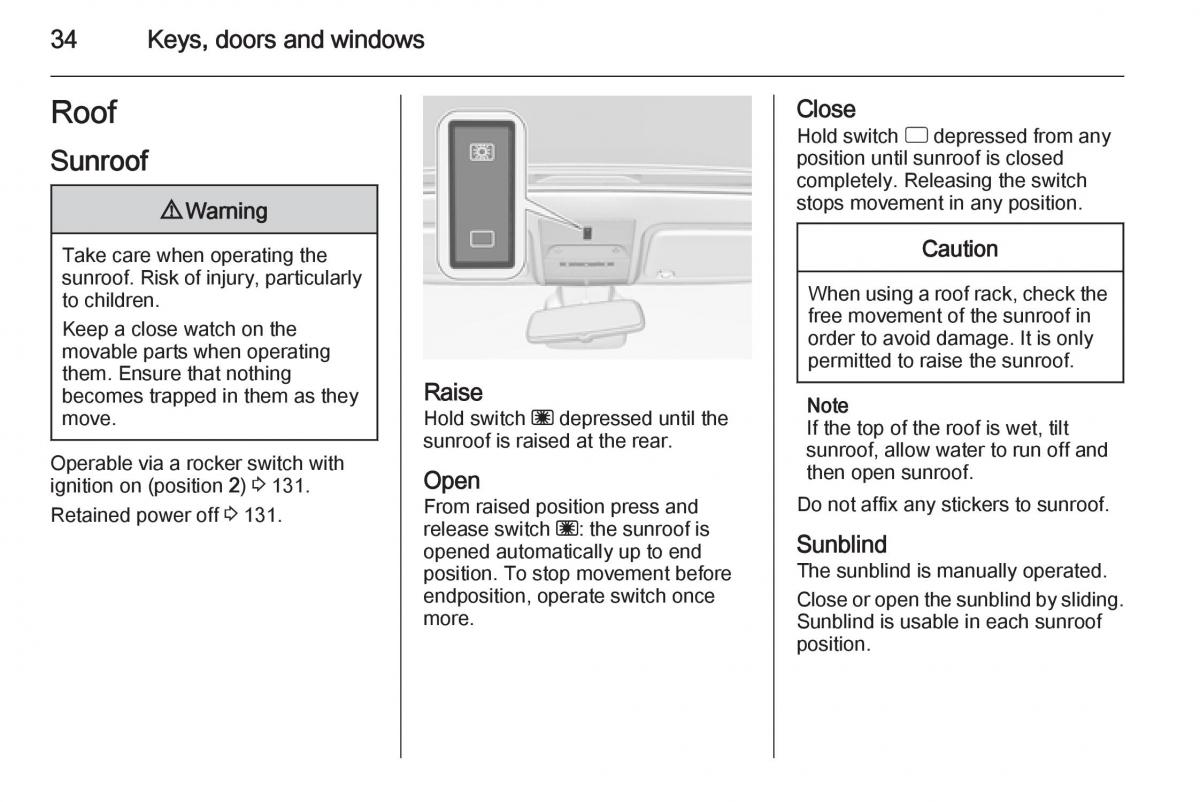 Opel Corsa E owners manual / page 36