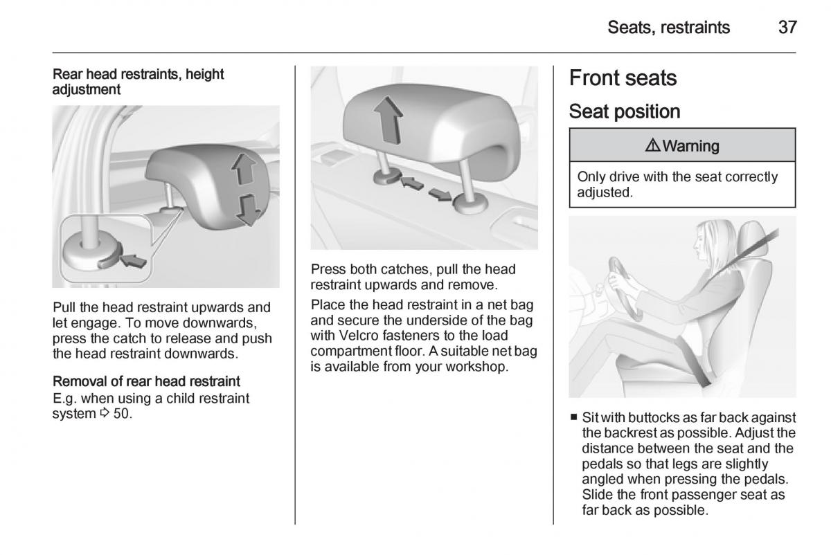 Opel Corsa E owners manual / page 39