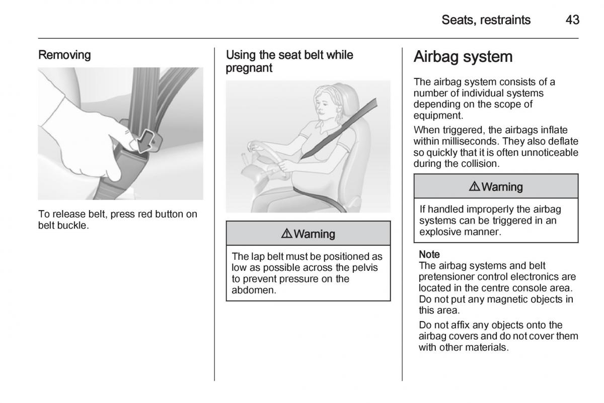 Opel Corsa E owners manual / page 45